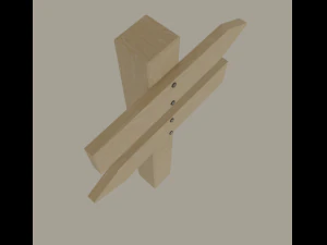 wooden arrow sign 3D Model