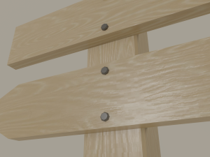 wooden arrow sign Modelo 3D