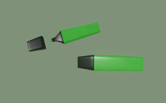 highlighter Modello 3D .c4d .max .obj .3ds .fbx .stl .blend 