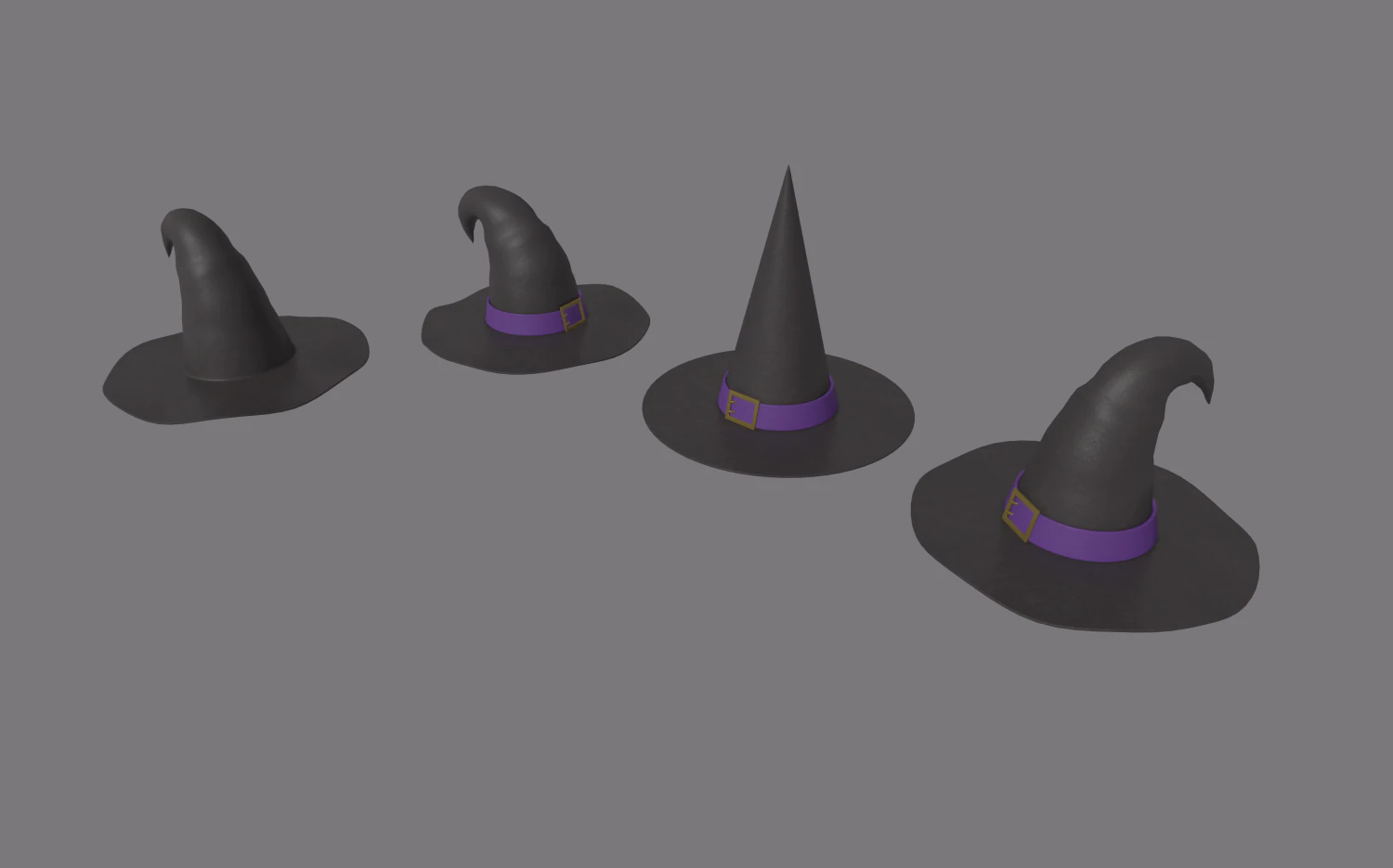 cappello da strega Modello 3D .c4d .max .obj .3ds .fbx .stl .blend 