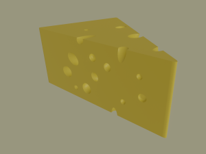 swiss cheese Modelo 3D