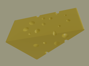 swiss cheese Modelo 3D