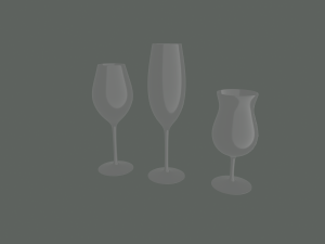 champagne glass 3Dモデル