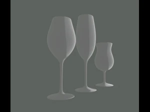 champagne glass 3D Model