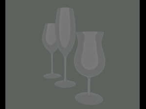 champagne glass 3D Модель