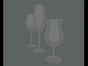 champagne glass 3D Model