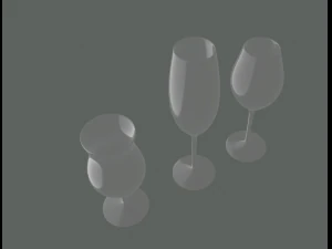 champagne glass 3D Model