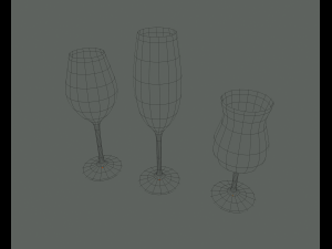 champagne glass 3D Модель
