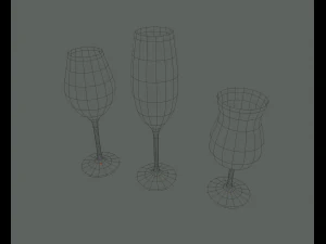 champagne glass 3D Model