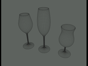 champagne glass 3D Модель