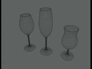 champagne glass 3D Model