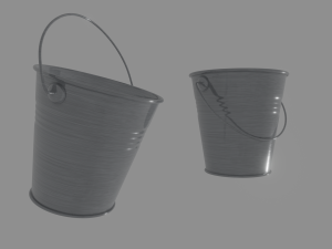 steel bucket 3D Модель