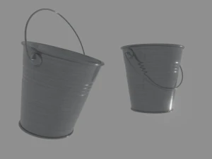 steel bucket 3D Model