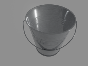 steel bucket 3D Модель