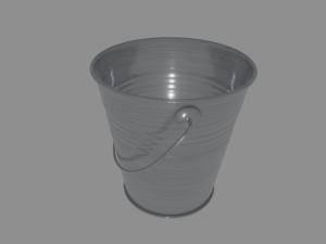 steel bucket 3D Модель