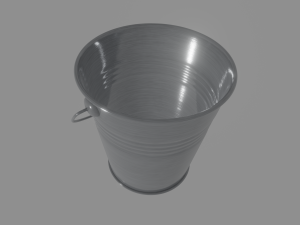 steel bucket 3D Модель
