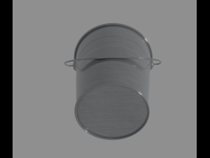 steel bucket 3D Модель