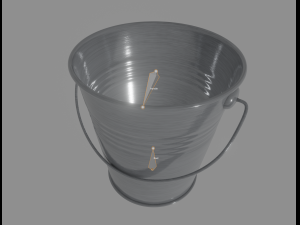 steel bucket 3D Модель