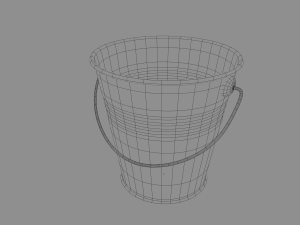 steel bucket 3D Модель