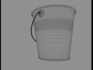 steel bucket 3D Модель