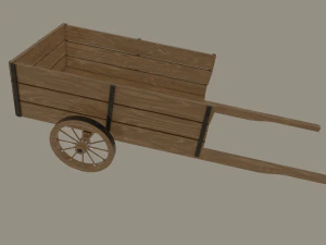 wooden cart 3D Model