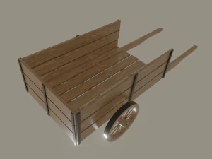 wooden cart 3D Model