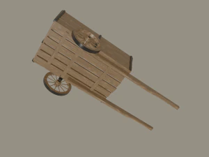 wooden cart 3D Model