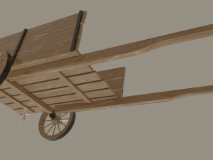 wooden cart 3D Модель