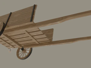 wooden cart 3D Model