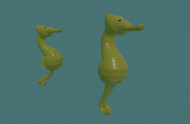 seahorse 3D Модель .c4d .max .obj .3ds .fbx .stl .blend 