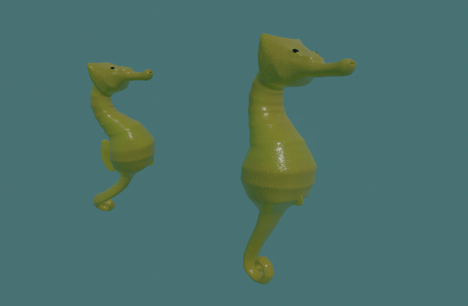 seahorse 3D Model .c4d .max .obj .3ds .fbx .stl .blend 