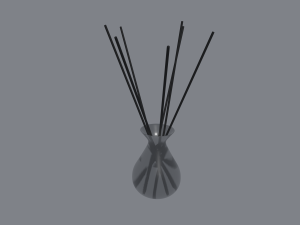aroma sticks in glass Model 3D