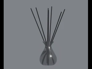 aroma sticks in glass 3D Model