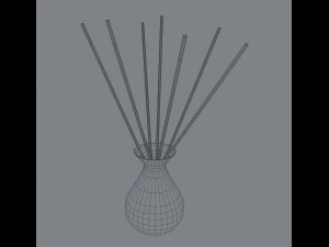 aroma sticks in glass 3D Model
