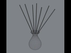 aroma sticks in glass 3D Model