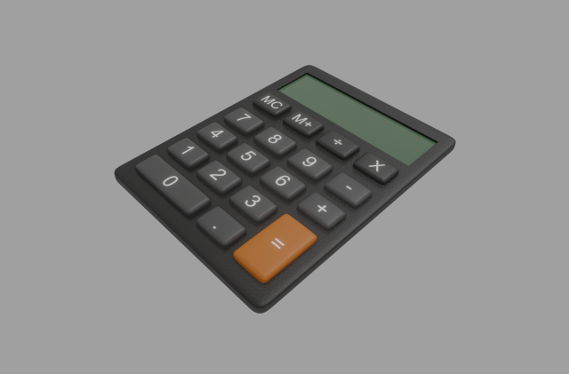 calculator 3D Model .c4d .max .obj .3ds .fbx .stl .blend 