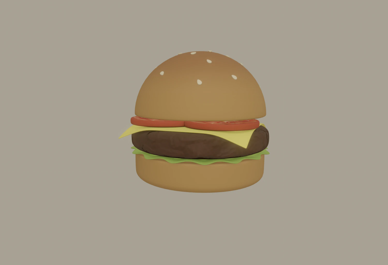 burger 3D Model .c4d .max .obj .3ds .fbx .stl .blend 