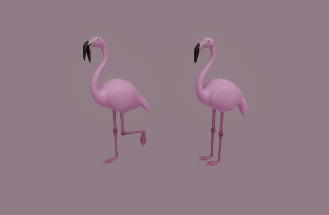 flamingo Modello 3D .c4d .max .obj .3ds .fbx .stl .blend 
