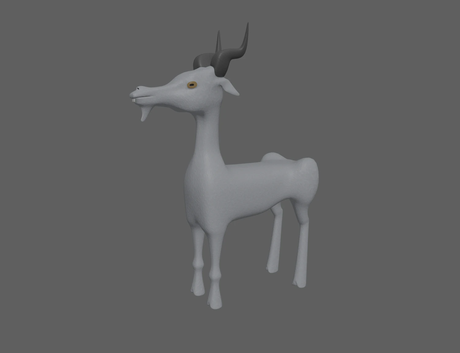 goat toon 3D Model .c4d .max .obj .3ds .fbx .stl .blend 