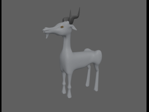 goat toon Modèle 3D