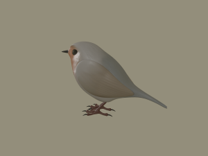 european robin bird 3D Model