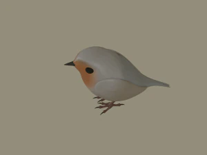 european robin bird 3D Model