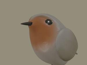 european robin bird 3D Model