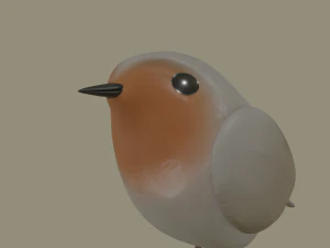 european robin bird 3D Model