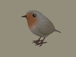 european robin bird 3D Model