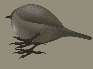 european robin bird 3D Model