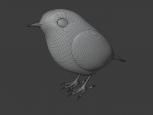european robin bird 3D Model