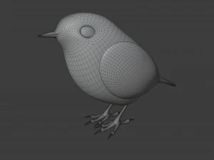 european robin bird 3D Model