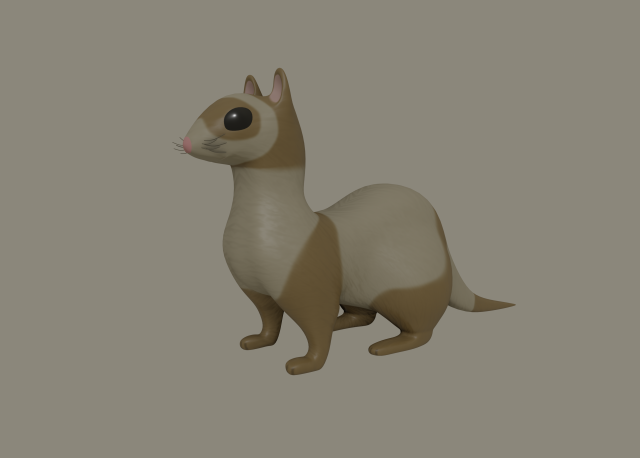 ferret 3Dモデル .c4d .max .obj .3ds .fbx .stl .blend 