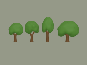 toon tree 3Dモデル